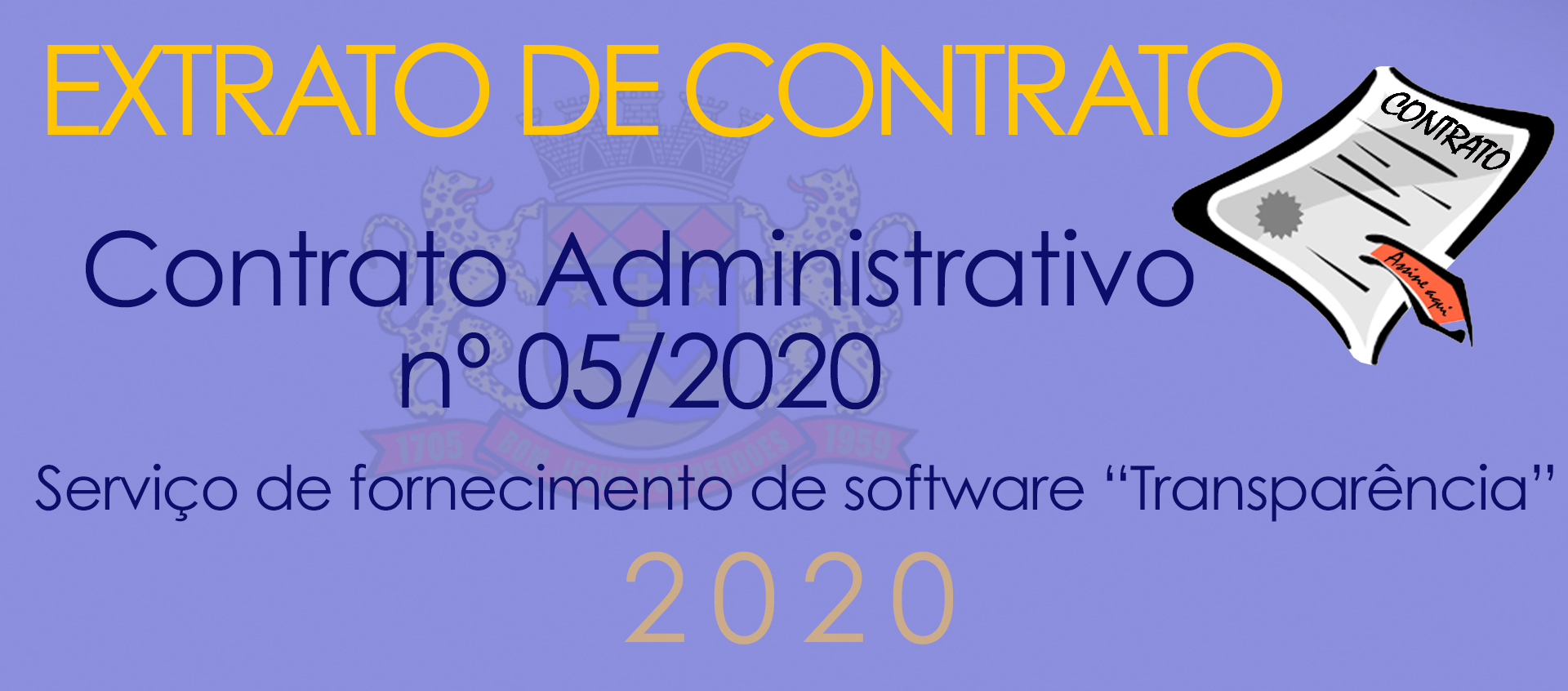 Extrato de Contrato Administrativo 05/2020