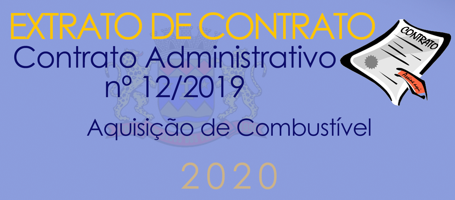 Extrato de Contrato Administrativo nº 12/2020