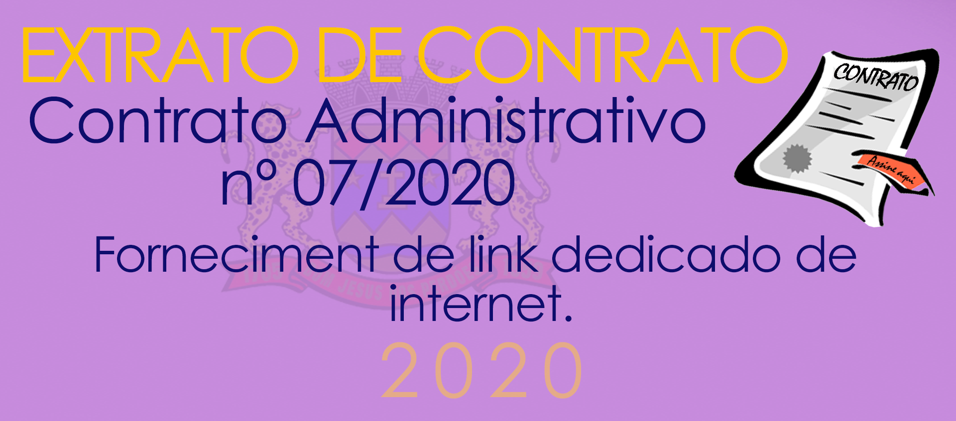 Extrato de Contrato Administrativo nº 07/2020