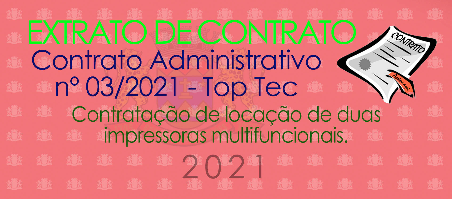 Contrato nº 03/2020 - Locação de duas impressoras multifuncionais