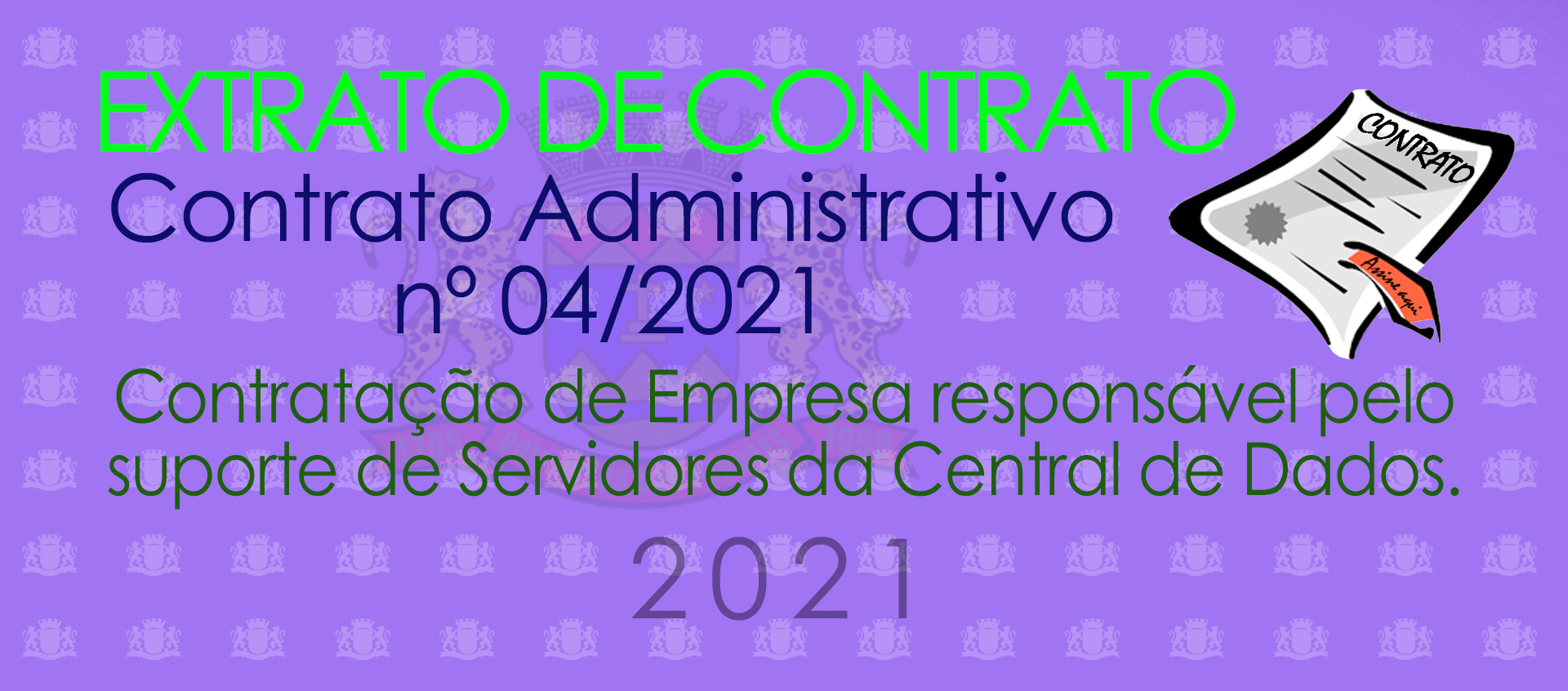 Extrato de Contrato Administrativo nº 04 de 2021