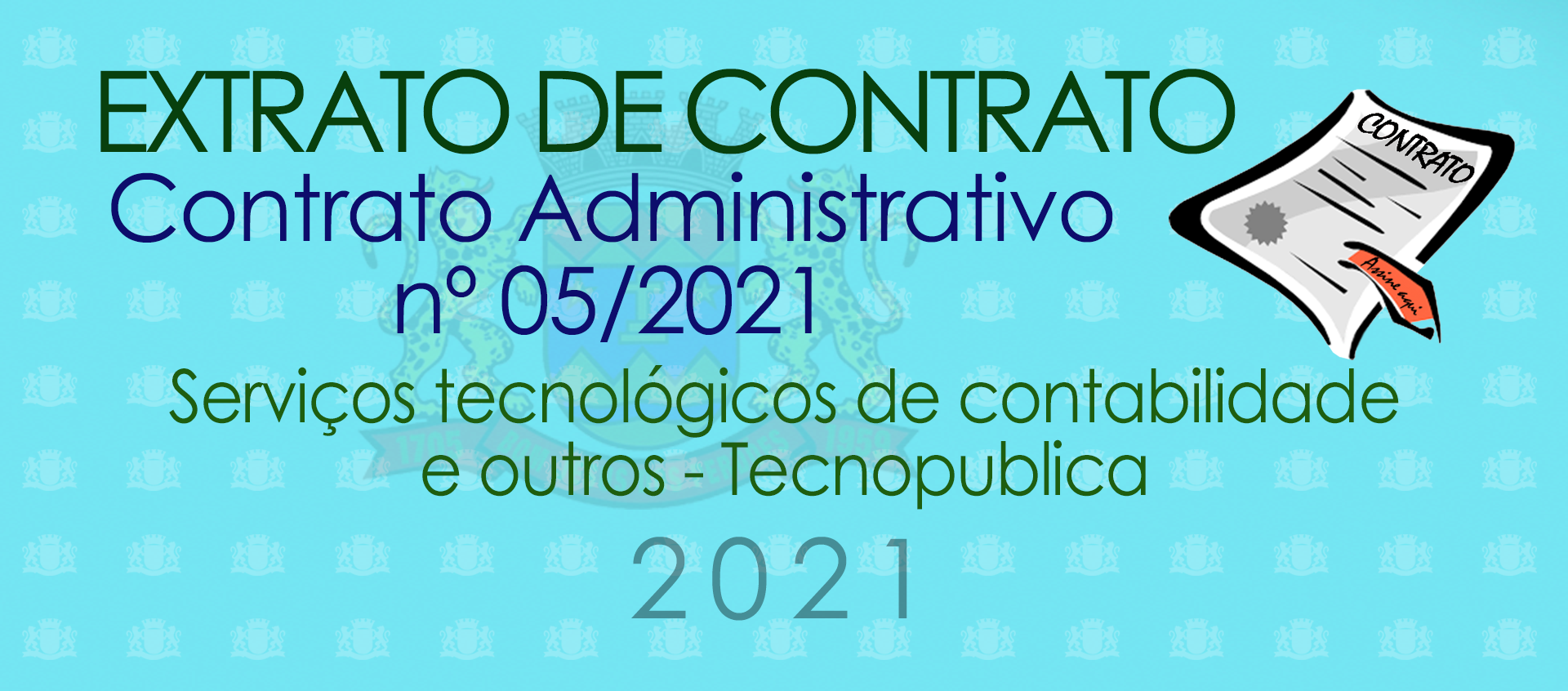 Extrato de Contrato Administrativo nº 05 de 2021