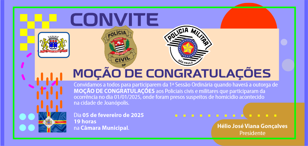 Convite de Entrega de Moção de Congratulações